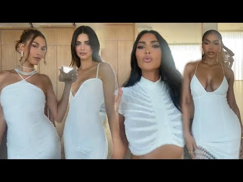 Kim Kardashian, Kendall Jenner, Hailey Bieber and Lori Harvey STRUT to Barbie World Song