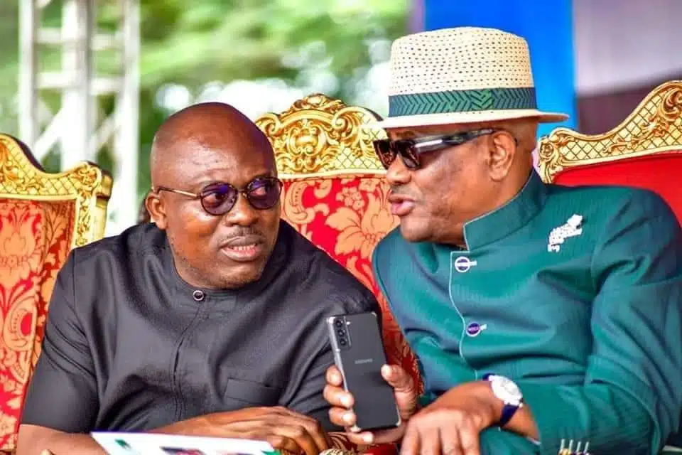 BREAKING: IMPEACHMENT CRISIS: Wike, Fubara Shake Hands In Aso Rock