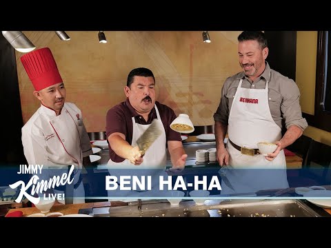 Jimmy Kimmel & Guillermo Become Benihana Chefs