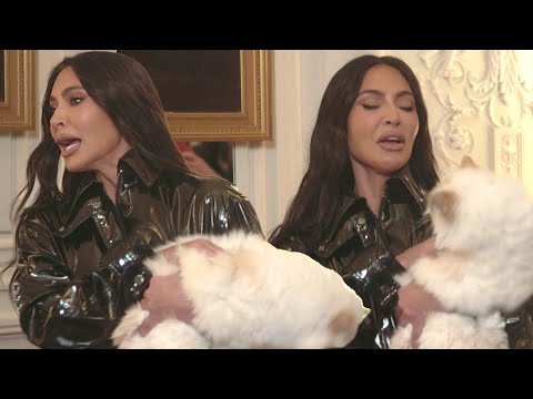 Kim Kardashian REACTS to Karl Lagerfeld’s Cat HISS at Her