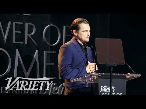 Leonardo DiCaprio Gives Speech Honoring Lily Gladstone’s Performance in ‘Killers of the Flower Moon’