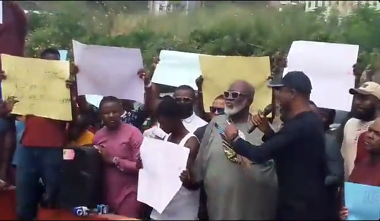 BREAKING: LP’s Guber Candidate, Supporters Storm INEC Headquarters, Demand CTC [PHOTOS+VIDEO]