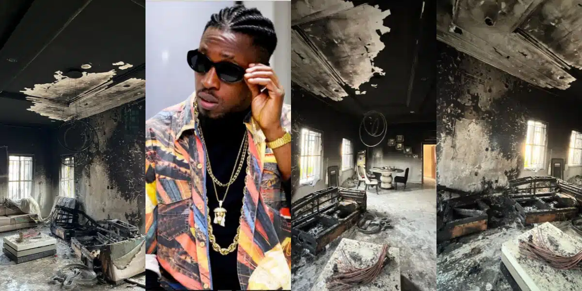 Another Nigerian Musician’s Lekki Mansion Razed By Fire [VIDEO+PHOTOS]