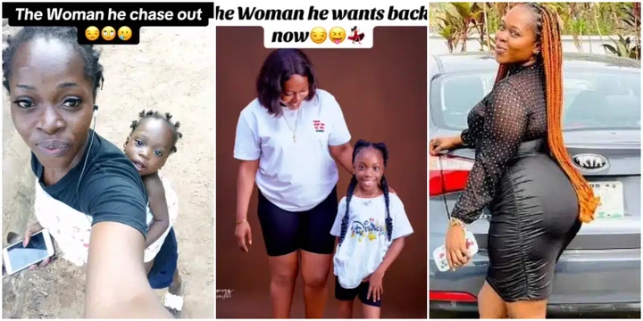 “He thinks we won’t survive” – Single mum chases away man who abandoned her and baby for years; shares transformation photo