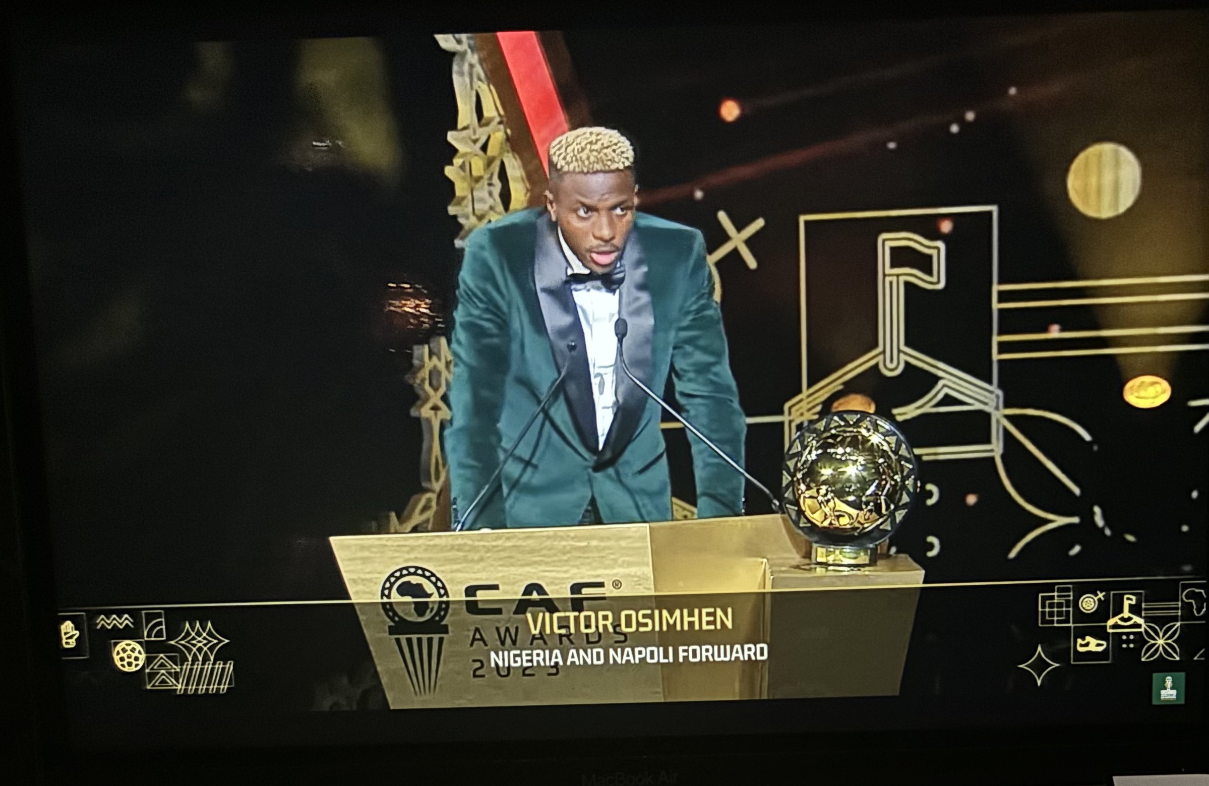 BREAKING: Victor Osimhen Wins Africa Player Of The Year Award