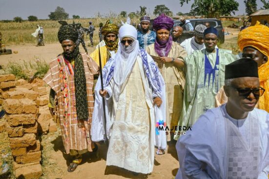 See Photos As Sanusi Ll, El-Rufai Visit Kaduna Community Bombed By Army Drone