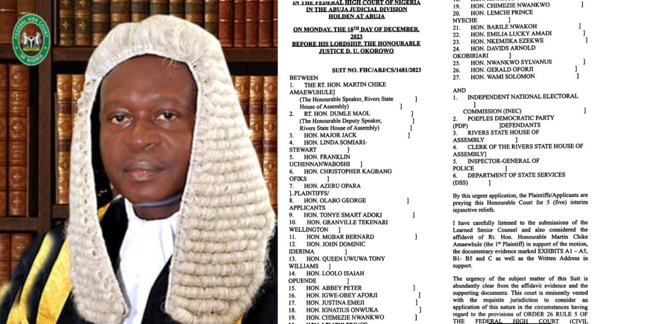 Judge Breaks Silence After Alleged Draft Of His Judgment In Favour Wike-Backed Lawmakers Leaked