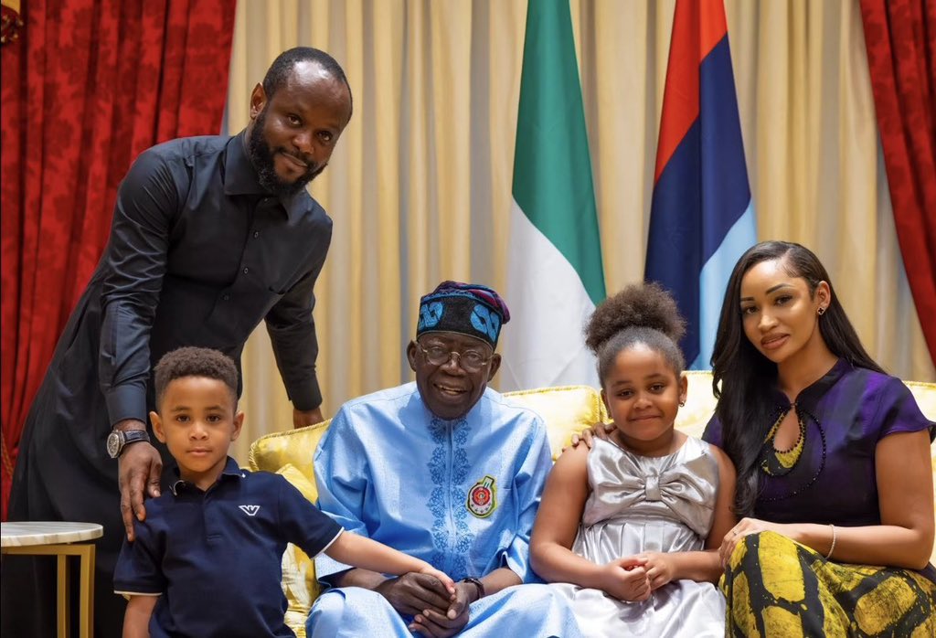 Checkout New Photos Of President Tinubu With Son Seyi And Family