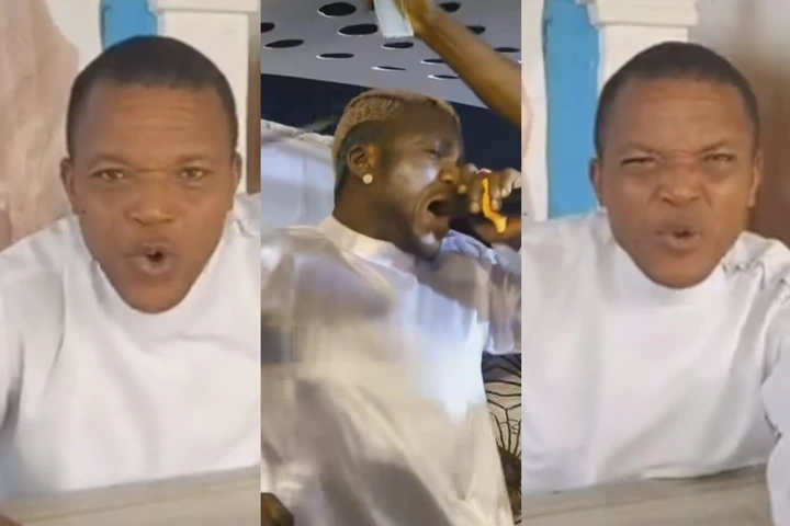 “Have you ever seen a nuisance singing in other churches” Celestial prophet weeps over Portable’s performance at a Celestial Church (Video)