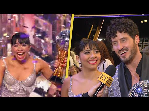 DWTS: Xochitl Gomez & Val Chmerkovskiy React to Season 32 WIN and Cast’s Support (Exclusive)