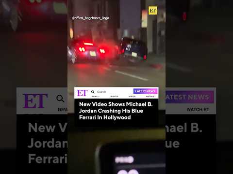 New Video Shows Michael B. Jordan Crashing His Ferrari In Hollywood