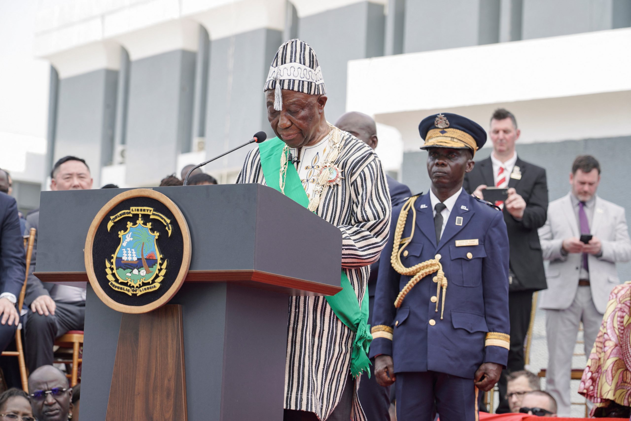 Video Emerges As Liberia’s President-Elect, Boakai Suffers Heat Stroke During Inauguration