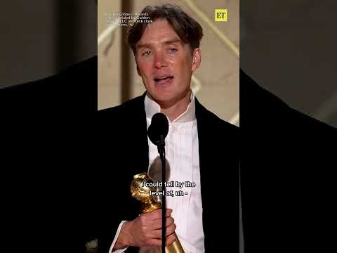 Cillian Murphy Accepts His Golden Globe For Best Actor In a Drama Film #shorts