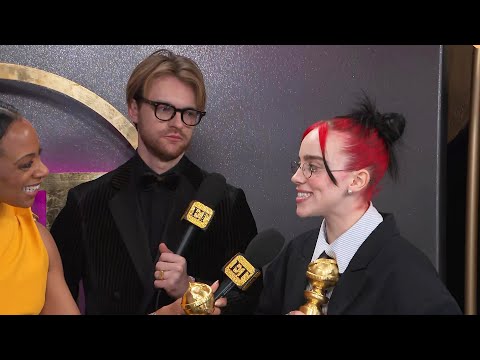 Billie Eilish REACTS to Golden Globe Win (Exclusive)