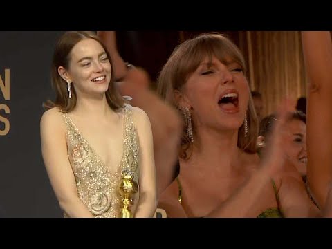 Emma Stone Reacts to ‘A-hole’ Taylor Swift’s Reaction to Her Golden Globes Win