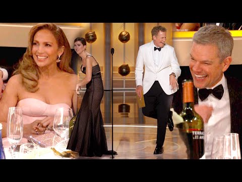 Will Ferrell and Kristen Wiig’s Bizarre Golden Globes Dancing Had J.Lo and Matt Damon IN HYSTERICS