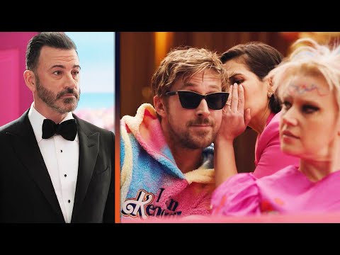 Jimmy Kimmel Parodies Barbie With Cast Clapping Back at Oscar Snubs