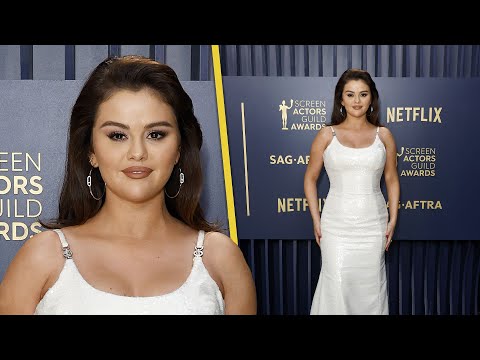 Selena Gomez SHINES in White Sequin Gown at SAG Awards!