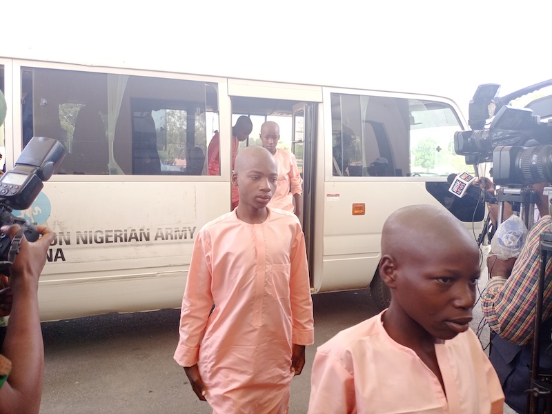 Watch Different Photos Of 137 Released Kuriga Pupils As They Arrive Govt House