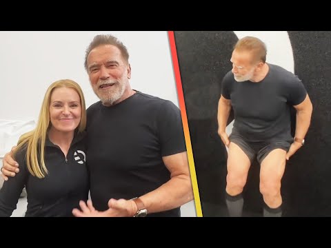 Arnold Schwarzenegger JOKES With Girlfriend During Gym Demo