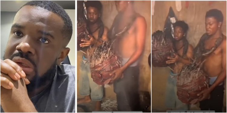 Fastest way to destroy your life- Williams Uchemba reacts to scary video of alleged Yahoo Plus boys in shrine