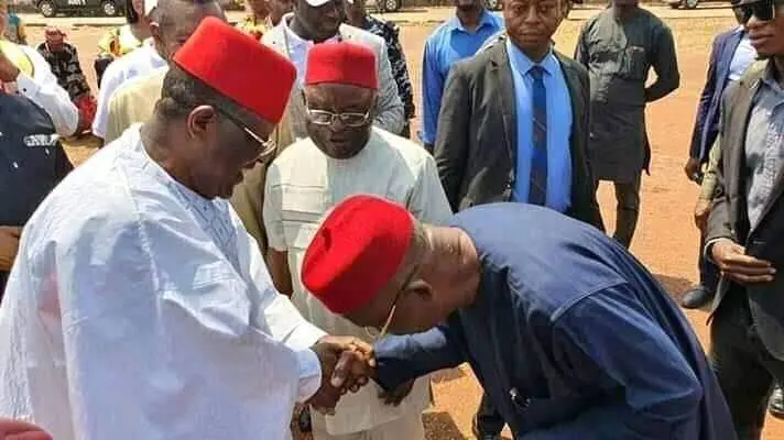 Moment 3 Warring Ex-Govs Of Ebonyi Met During A Major Event