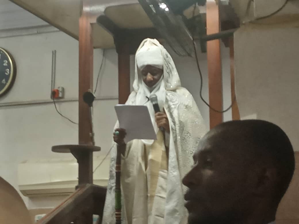 Tussle With Bayero: Victory For Sanusi As He Leads Prayer At Central Mosque As Emir Of Kano