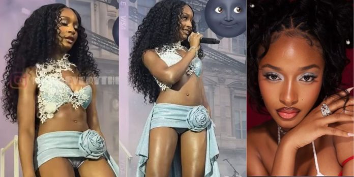 “Wetin be this, don’t zoom in” – Video of singer Ayra Starr at her recent performance in France goes viral online (Watch)