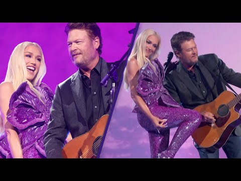 Watch Gwen Stefani and Blake Shelton’s LOVED-UP ACM Awards Duet of Purple Irises