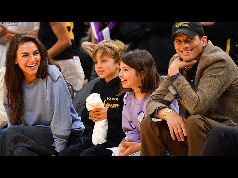 Ashton Kutcher and Mila Kunis’ Lookalike Kids Make RARE Appearance