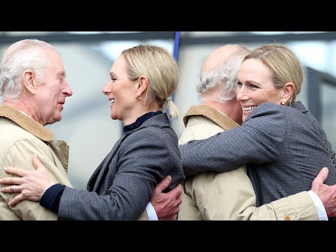 King Charles and Niece Zara Tindall Have Sweet Reunion at Windsor Horse Show