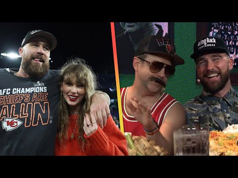 Jason Sudeikis Asks Travis Kelce When He’ll ‘Make an Honest Woman’ Out of Taylor Swift