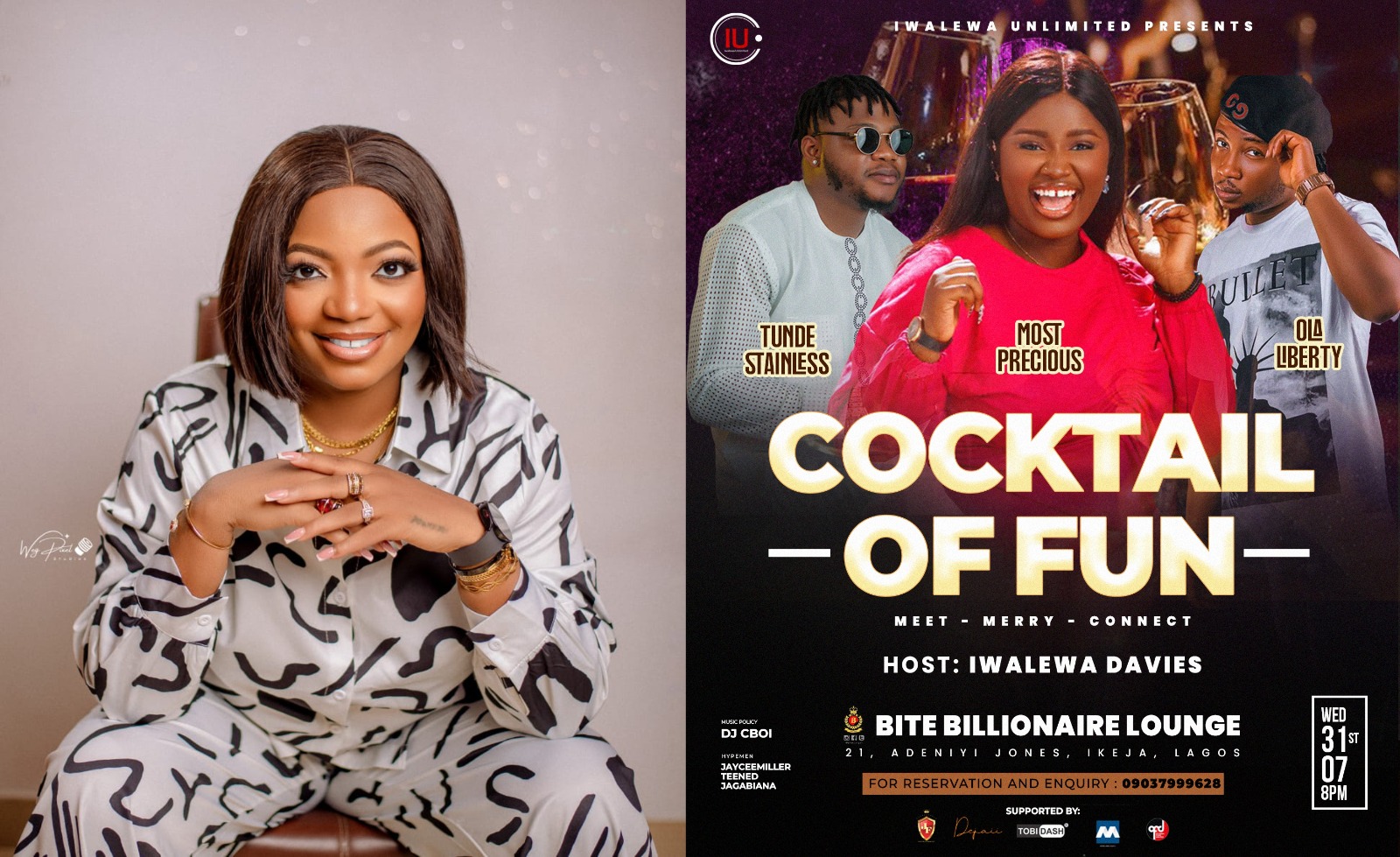 Iwalewa Davies Launches New Entertainment Venture “Iwalewa Unlimited” with “Cocktail of Fun”